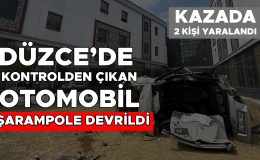 Direksiyon Hakimiyetini Kaybeden Araç Şarampole Devrildi