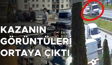 Motosikletli Kurye, Geri Gelen Çekiciyle Çarpıştı!