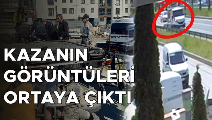 Motosikletli Kurye, Geri Gelen Çekiciyle Çarpıştı!
