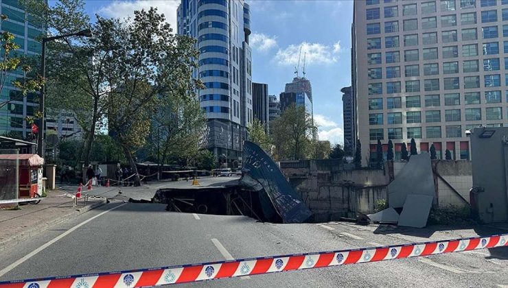 Maslak’ta Yol Çöktü, Trafik Kaosu Sürmekte!