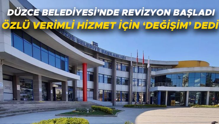 Düzce’de A Takımında Görev Değişikliği Yaşandı!