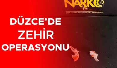 Düzce’de Uyuşturucu Operasyonu: İki Şahıs Gözaltında!
