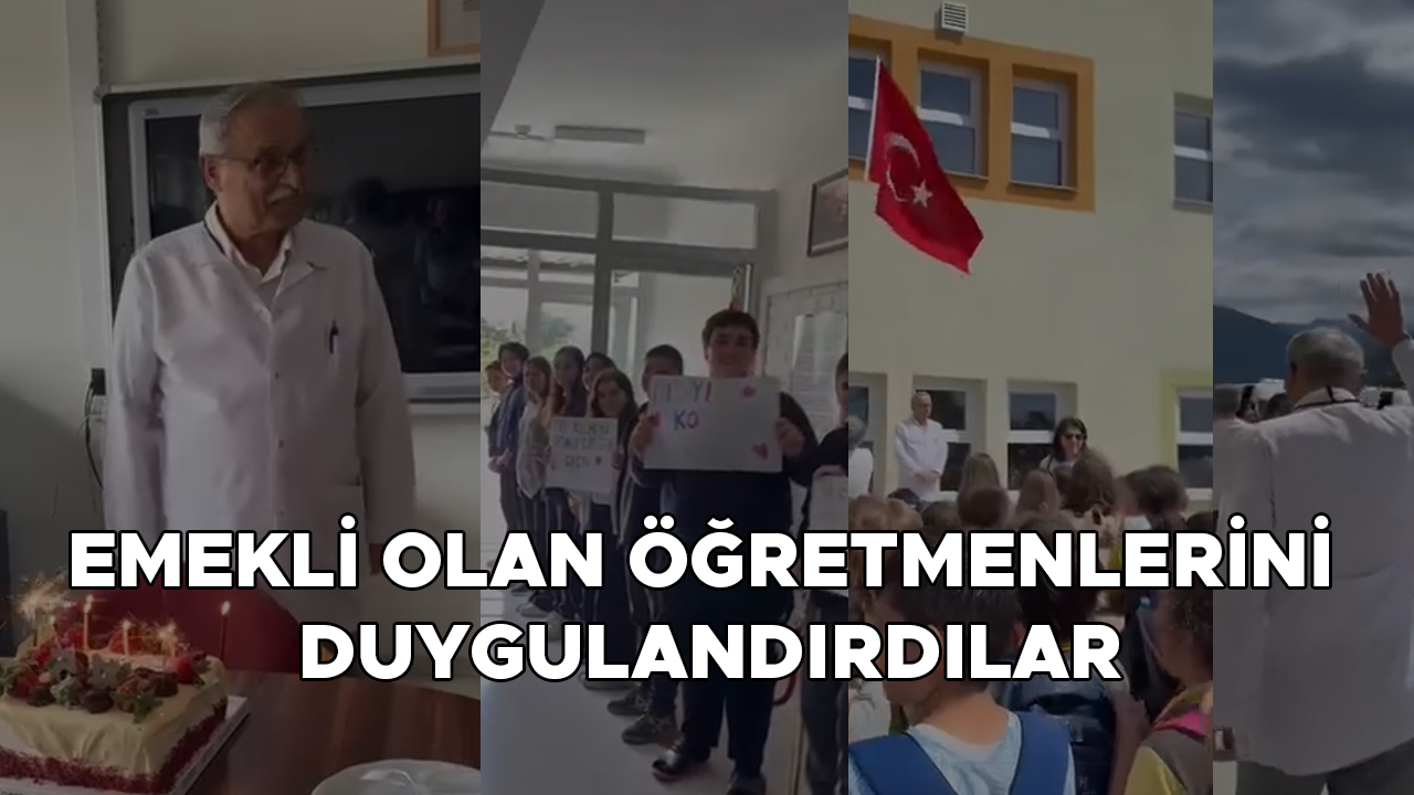 Emekli Öğretmene Öğrencilerden Duygusal Veda Sürprizi